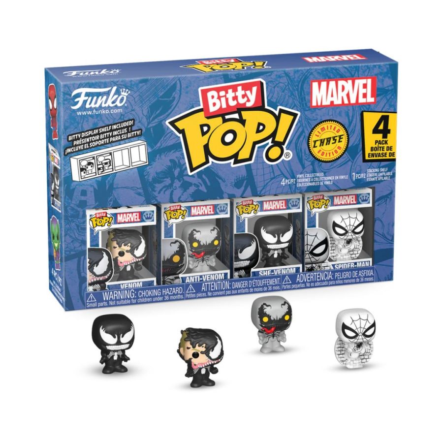 Funko Bitty Pop! 4-Pack: Spider-Man - Venom, Anti-Venom, She-Venom, Spider-Man Figures