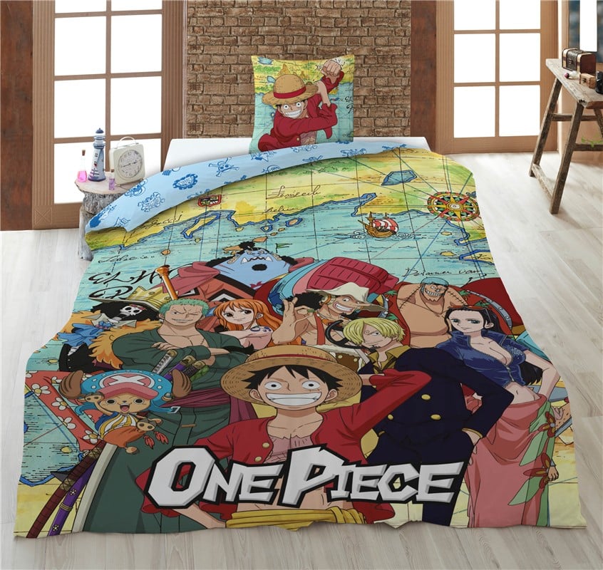 AyMax Παπλωματοθηκη One Piece Luffy and Crew Duvet Cover 140x200cm + 65x65cm