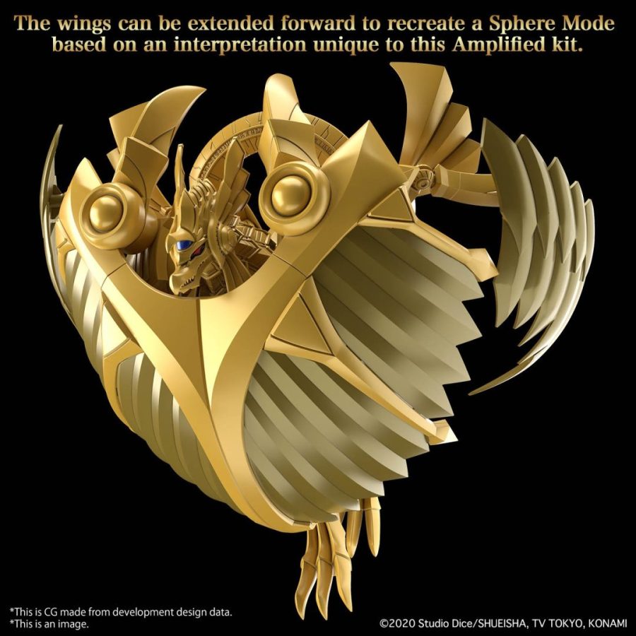 Bandai Model Kit Yu-Gi-Oh! Amplified Winged dragon of Ra Figure-rise stand. - Model Kit