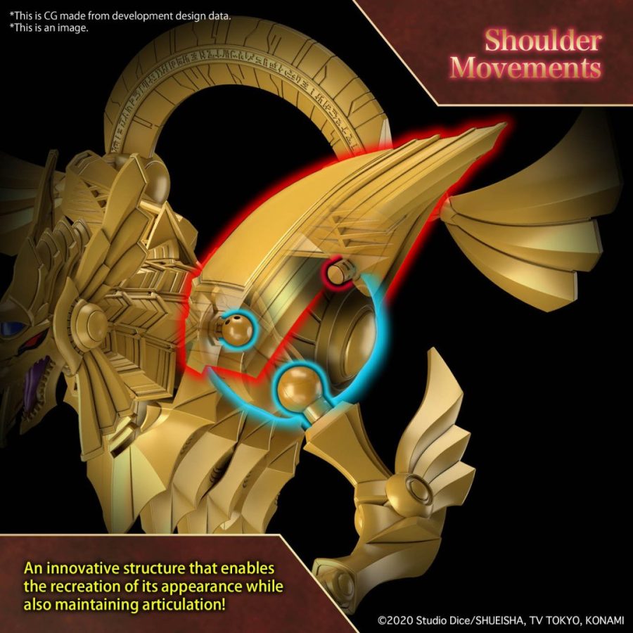 Bandai Model Kit Yu-Gi-Oh! Amplified Winged dragon of Ra Figure-rise stand. - Model Kit