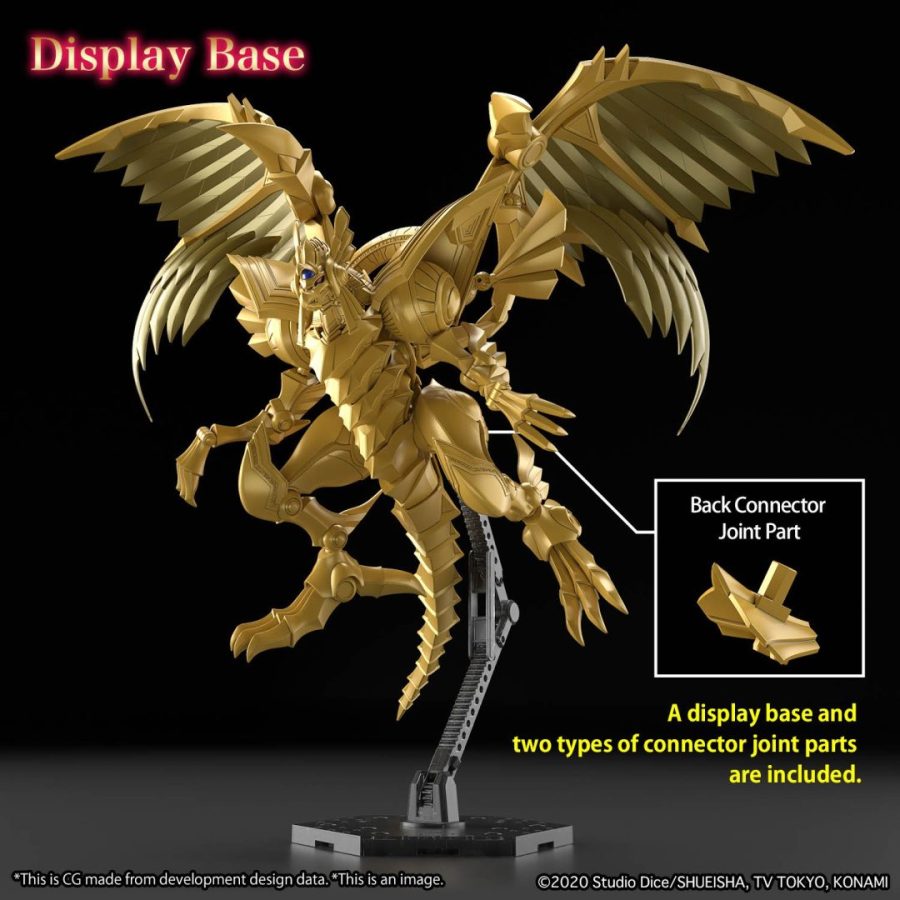 Bandai Model Kit Yu-Gi-Oh! Amplified Winged dragon of Ra Figure-rise stand. - Model Kit