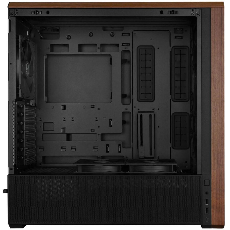 Lian Li LANCOOL 217 Black – Wood Accent – ATX PC Case (5 FANS) 2 x 170mm, 1 x 140mm & 2 x 120mm PWM