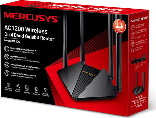 Mercusys AC1200 Wireless Dual Band Gigabit Router (MR30G)