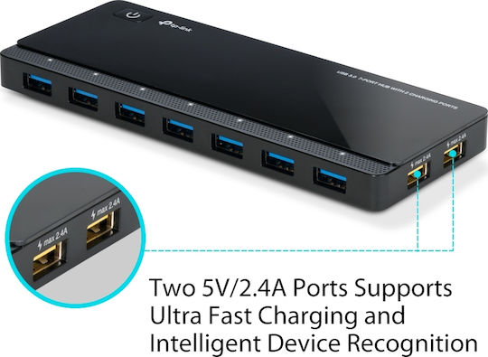 TPLINK Usb Hub UH720 USB 3.0 7-PortHub with 2 Charging Ports (UH720) Version 4.0