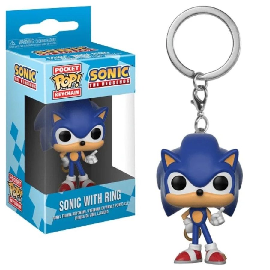 Funko Pocket Pop! Sonic The Hedgehog - Sonic With Ring Figure Keychain