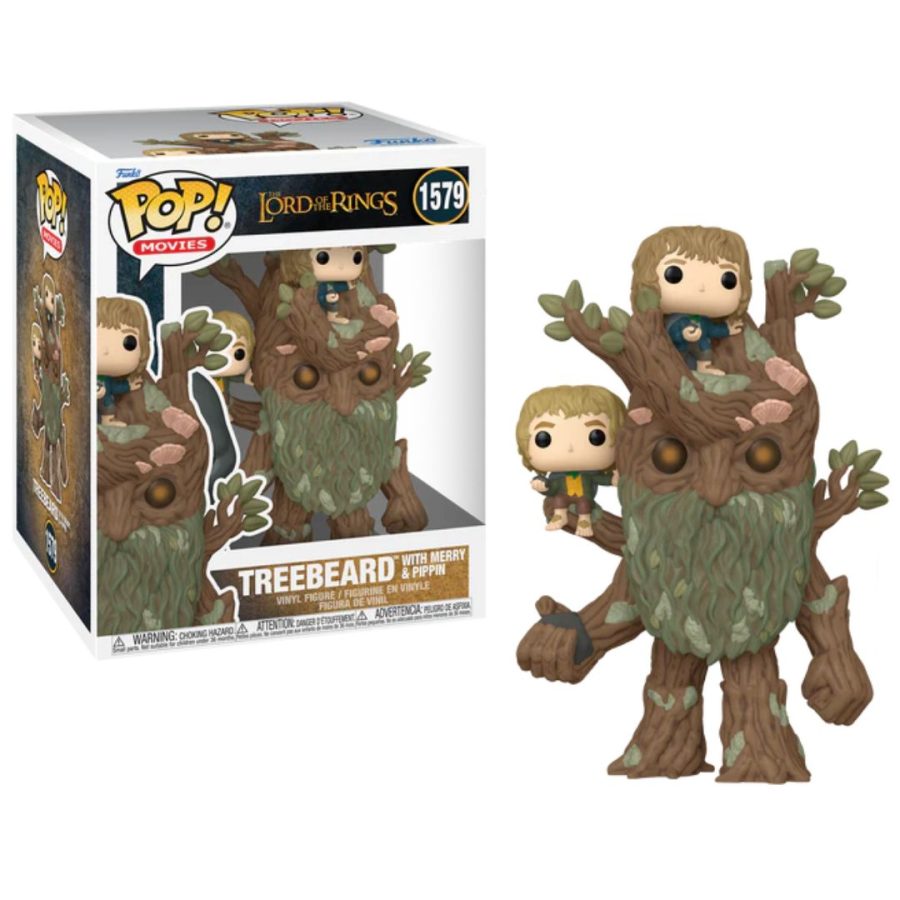 Funko Pop! The Lord of the Rings - Treebeard with Merry & Pippin #1579 Supersized Figure