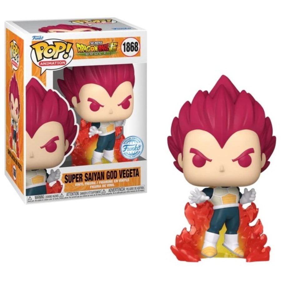 Funko Pop! Animation: Dragon Ball Super - Super Saiyan God Vegeta (Special Edition) #1868 Figure