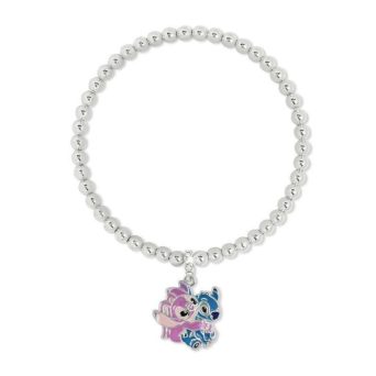 Peershardy Γυναικείο Βραχιόλι από Ασήμι STITCH and ANGEL - Bracelet with Pendant