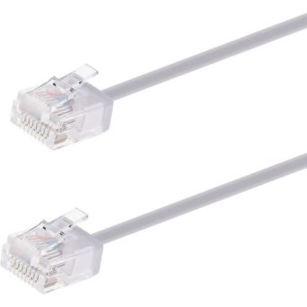 POWERTECH καλώδιο δικτύου CAB-N445, Cat 6A U/UTP, ultra slim, copper, 500MHz, 10m, γκρι