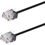 POWERTECH καλώδιο δικτύου CAB-N436, Cat 6A U/UTP, ultra slim, copper, 500MHz, 10m, μαύρο