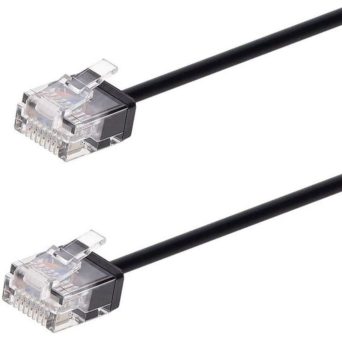 POWERTECH καλώδιο δικτύου CAB-N436, Cat 6A U/UTP, ultra slim, copper, 500MHz, 10m, μαύρο