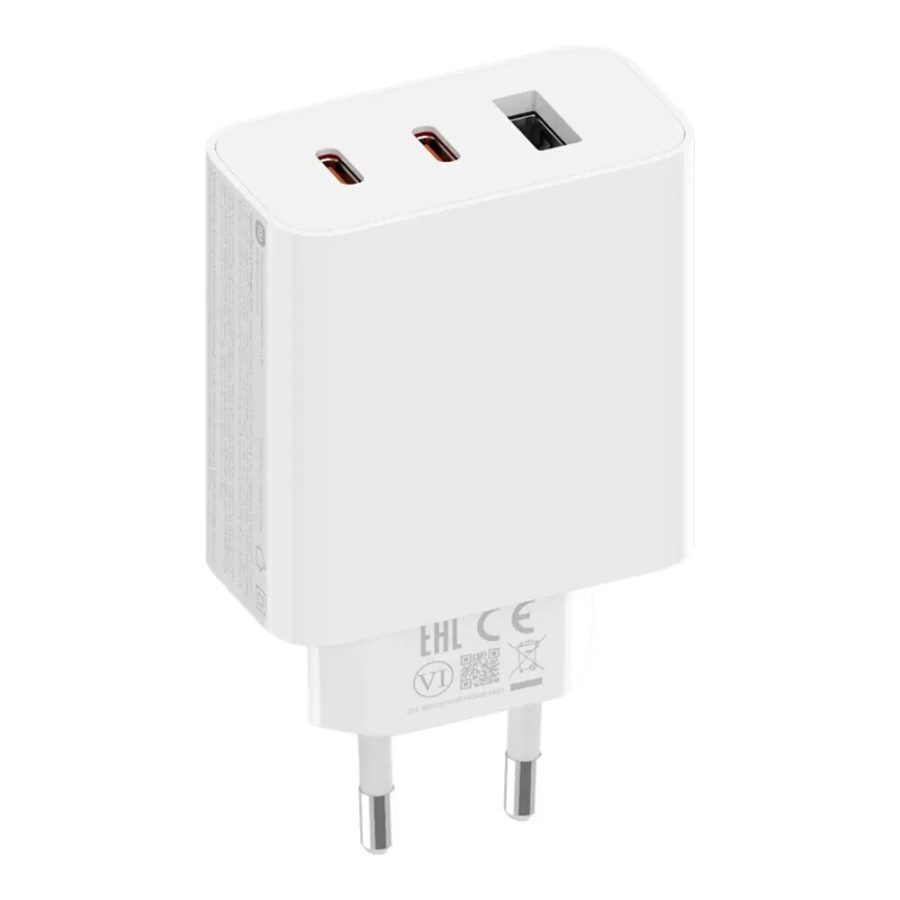 Xiaomi Mi Charger 67W GaN (USB-A και 2 Θύρες USB-C) White-Ασπρο (BHR7493EU)