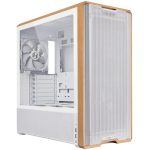 Lian Li LANCOOL 217 White – Wood Accent – ATX PC Case (5 FANS) 2 x 170mm, 1 x 140mm & 2 x 120mm PWM