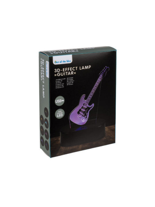 Out of the Blue 3D λάμπα Κιθάρα πλαστική 18Χ12cm με καλώδιο USB (Led Light)