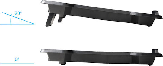 POWERTECH Βάση & ψύξη laptop PT-930, έως 15.6", 2x 125mm fan, LED, μαύρο