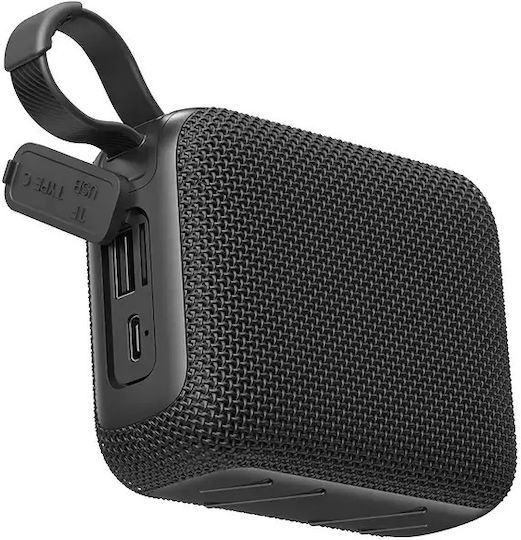 USAMS φορητό ηχείο YX015, 5W, Bluetooth, 1200mAh, μαύρο