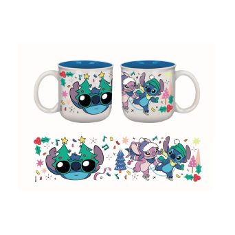 Stor Stitch-Mas Ice Skating - Breakfast Mug - 14oz