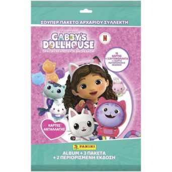Panini Gabby's Dollhouse: Starter Pack (1 binder, 3 packs of 5 cards plus 2 limited edition cards)