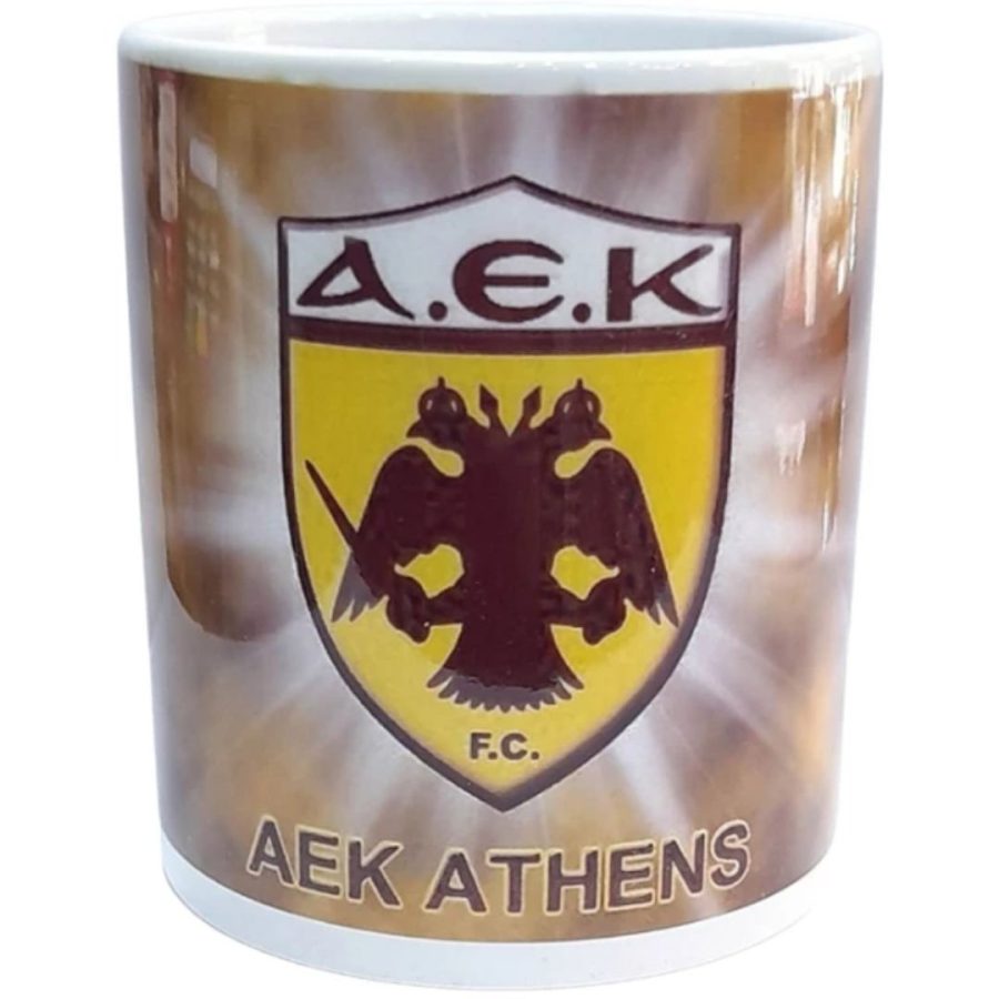 Κεραμική κούπα με ομάδα ΑΕΚ σχέδιο 2