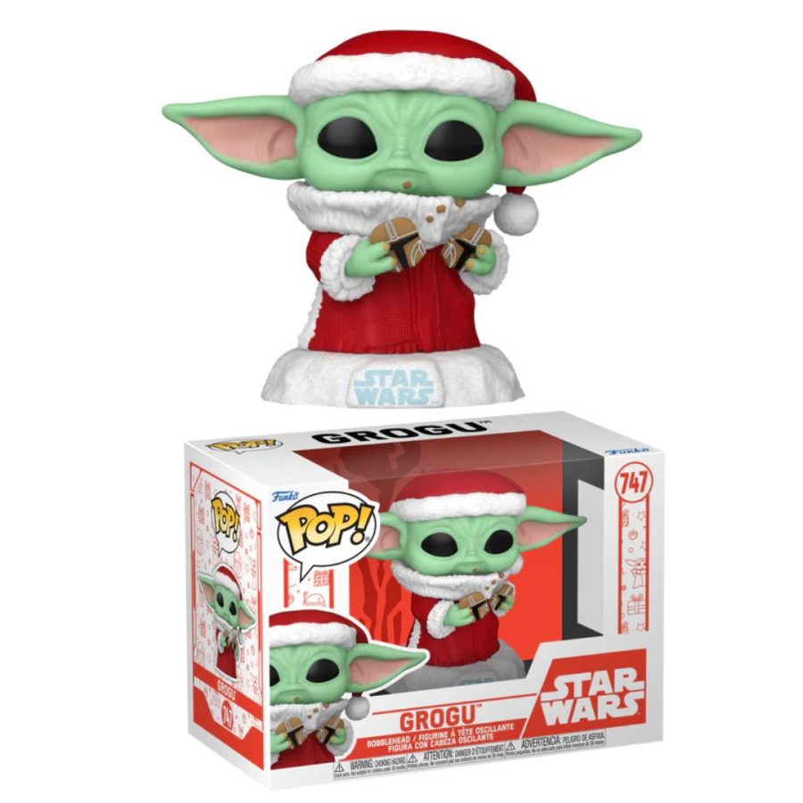 Funko Pop! Disney Star Wars: Mandalorian Holiday - Grogu #747 Bobble-Head Figure