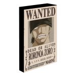 Pyramid One Piece - Zoro Wanted - Light Canvas 40X30 Cm