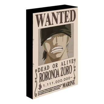 Pyramid One Piece - Zoro Wanted - Light Canvas 40X30 Cm