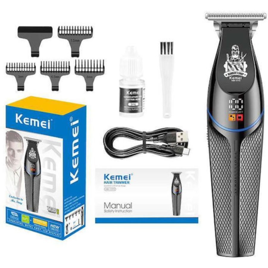 Kemei Κουρευτική μηχανή και trimmer για Μαλλιά/Γένια/Σώμα (KM-1772)