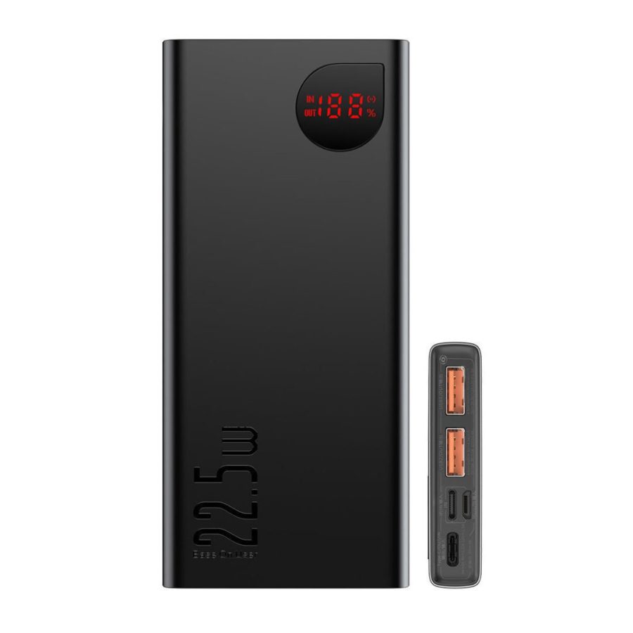 Baseus Adaman Overseas Edition 2021 Power Bank 10000mAh 22.5W με 2 Θύρες USB-A και Θύρα USB-C Power Delivery / Quick Charge 3.0 Μαύρο (PPAD070001)