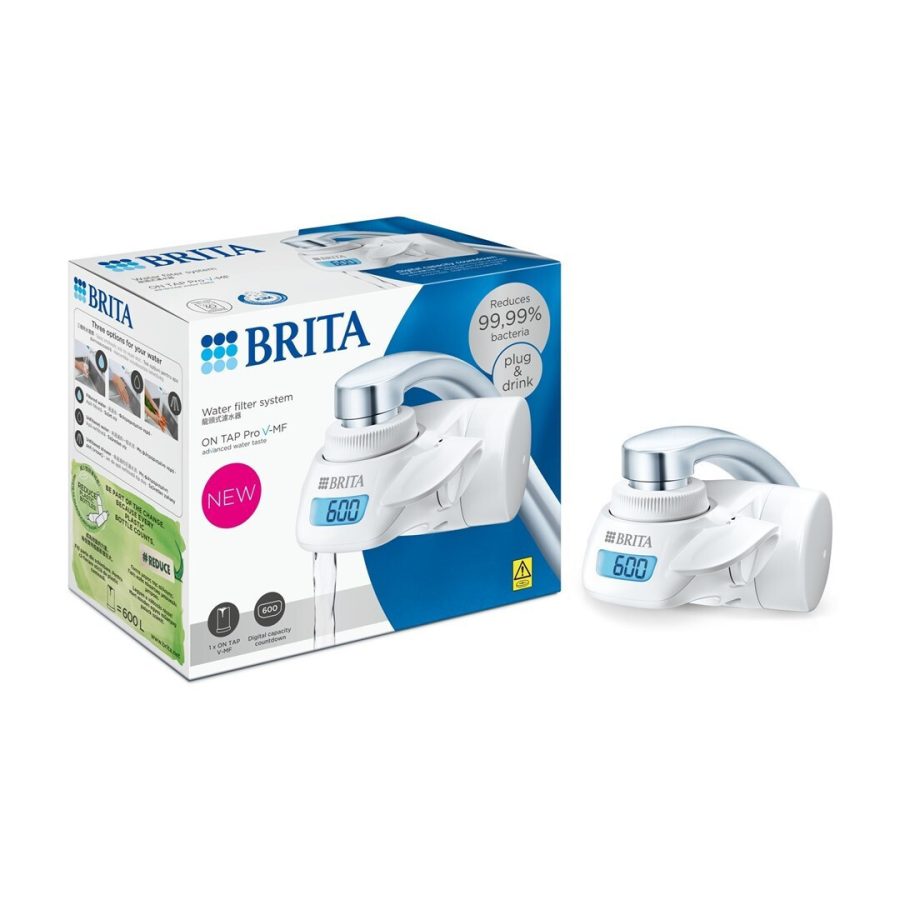Brita Φίλτρο Νερού Βρύσης On Tap New Κοκκώδης Ενεργός Άνθρακας / Μεμβράνες Κοίλων Ινών 1 μm Λευκό (BRITAONTAP)