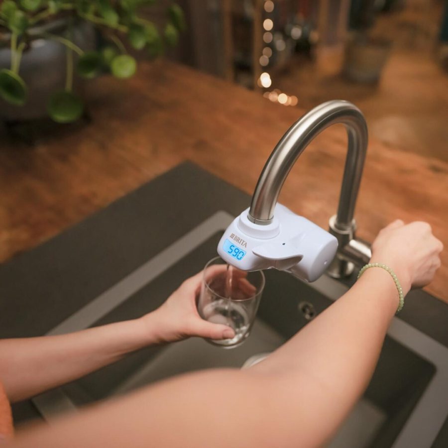 Brita Φίλτρο Νερού Βρύσης On Tap New Κοκκώδης Ενεργός Άνθρακας / Μεμβράνες Κοίλων Ινών 1 μm Λευκό (BRITAONTAP)