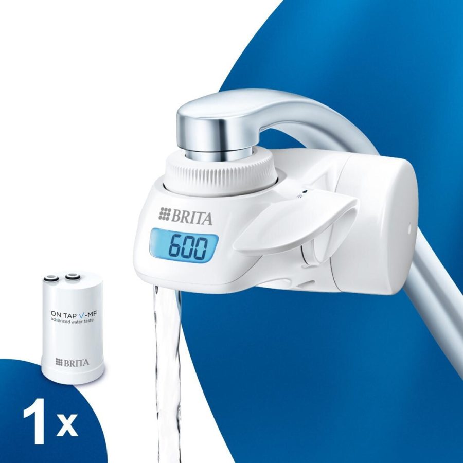 Brita Φίλτρο Νερού Βρύσης On Tap New Κοκκώδης Ενεργός Άνθρακας / Μεμβράνες Κοίλων Ινών 1 μm Λευκό (BRITAONTAP)
