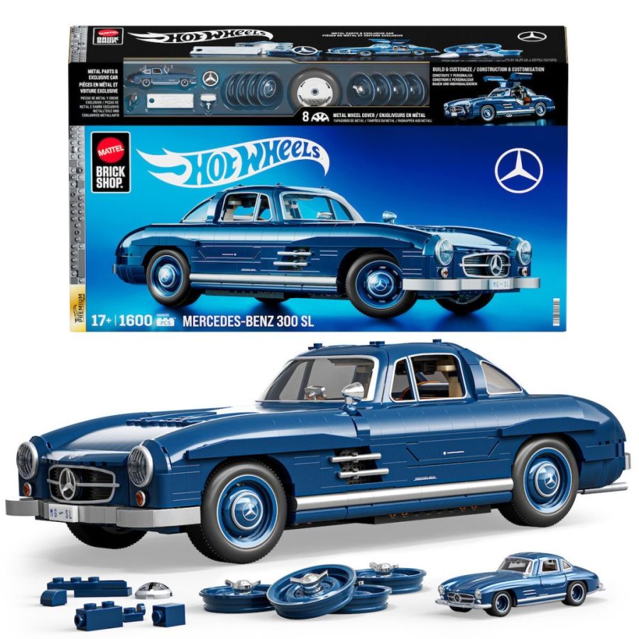 Mattel Brick Shop Τουβλάκια Hot Wheels Premium Mercedes Benz 300SL 1600τμχ HWW25