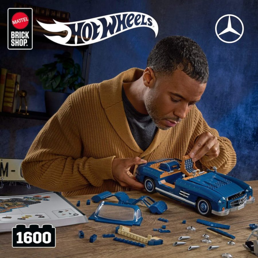 Mattel Brick Shop Τουβλάκια Hot Wheels Premium Mercedes Benz 300SL 1600τμχ HWW25