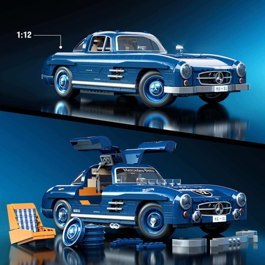 Mattel Brick Shop Τουβλάκια Hot Wheels Premium Mercedes Benz 300SL 1600τμχ HWW25