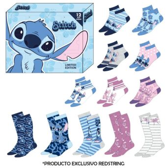 Gift box 12 ζευγαρια Καλτσες Lilo and Stitch socks μεγεθους 35/41