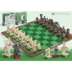 The Noble Collection Chess Set Overworld Heroes vs. Hostile Mobs - Minecraft (NN3726)