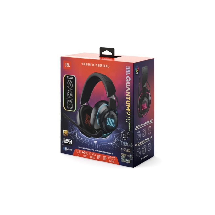 JBL Quantum 910, Over-Ear Dual Wireless Gaming Headset Black