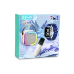 Σετ Smartwatch ZF40 με Εναλλάξιμα Λουράκια +Δωρο Bluetooth Ηχείο RGB και Μικρόφωνο