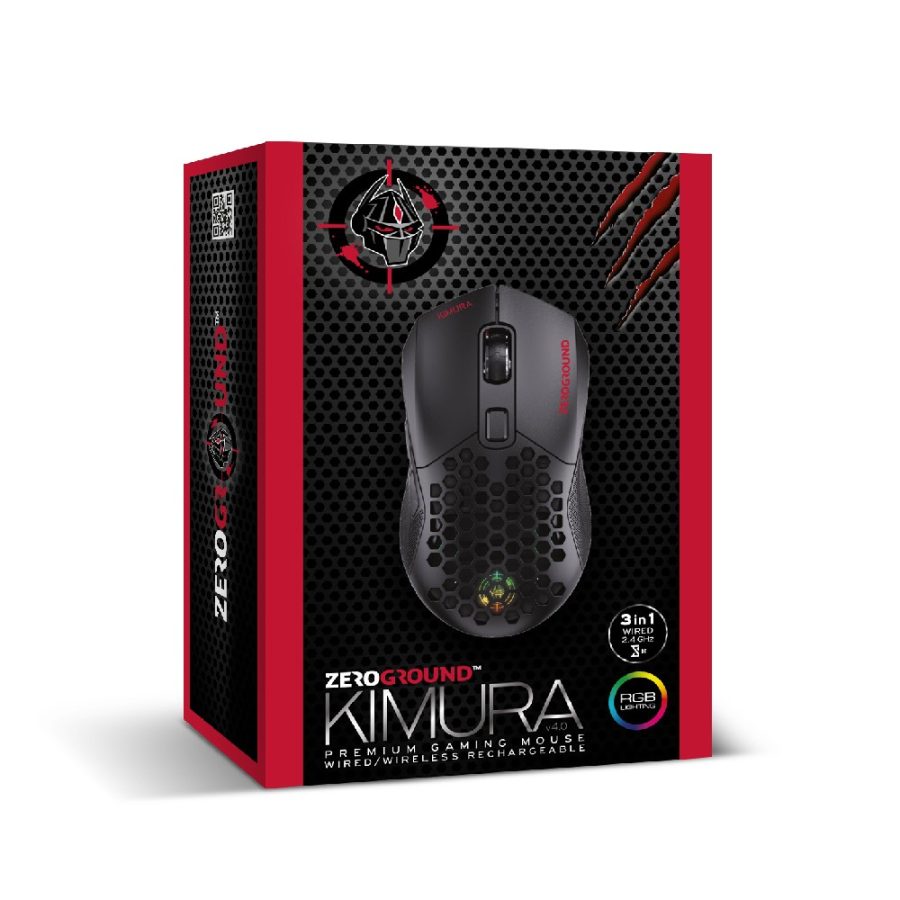 Zeroground MS-4600WG KIMURA v4.0 Ασύρματο/Ενσύρματο Ποντικι 2.4GHz/BT/USB