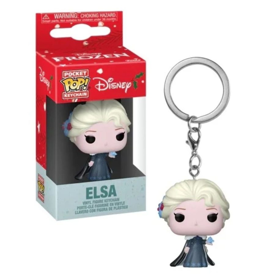 Funko Pocket Pop! Disney: Princess Holiday - Elsa Figure Keychain