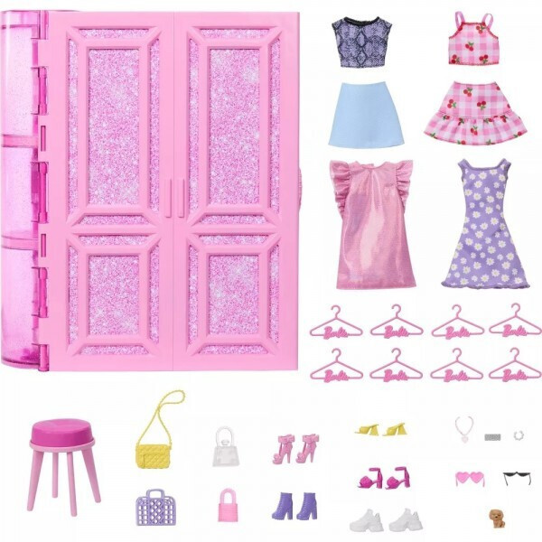 Mattel Barbie Δωμάτιο Μόδας και Αξεσουάρ ,Ντουλάπα Κούκλας HXD59