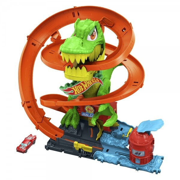 Mattel Hot Wheels City T-Rex Πυροσβεστικός Σταθμός JBM73