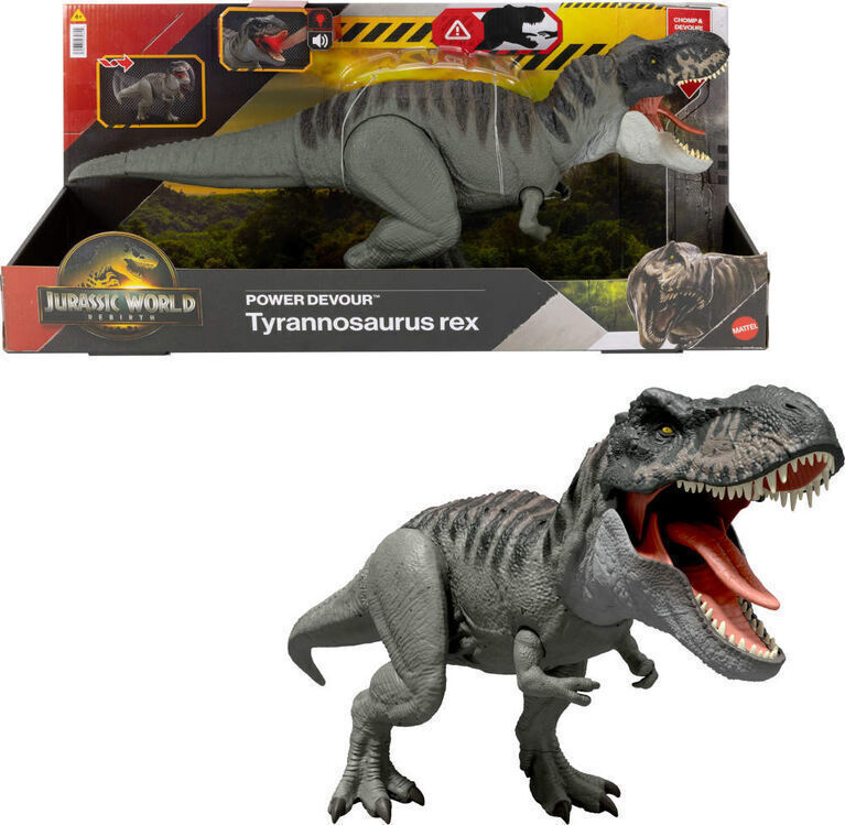 Mattel Jurassic World Rebirth T Rex Με Επαναλαμβανόμενο Δάγκωμα Και Ήχους JCH02