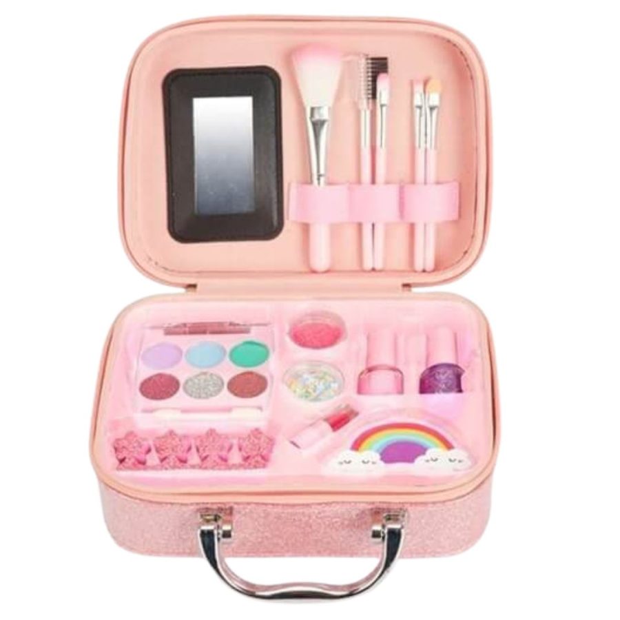 Unicorn Cosmetic Pack – παιδικό σετ μακιγιάζ 14 τεμαχίων με glitter νεσεσέρ, πινέλα, σκιές και αξεσουάρ, σε 3 χρώματα