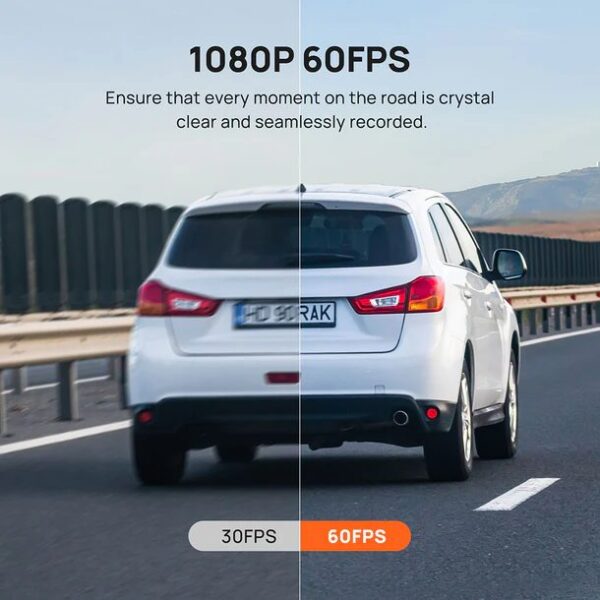 70mai A200 Dash Cam w. Screen – 1080P 60FPS 130FOV 500mAh Car Camera