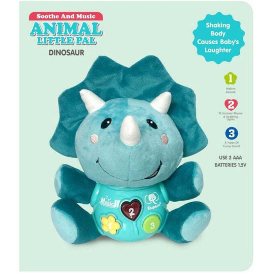 Sunlike Baby Animal Little Pal – λούτρινος δεινόσαυρος με μουσική, φως και ήχους για βρέφη 6 μηνών+