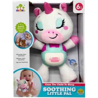Sunlike Baby Soothing Unicorn – λούτρινος μονόκερος με φως και χαλαρωτική μουσική για βρέφη 6 μηνών+
