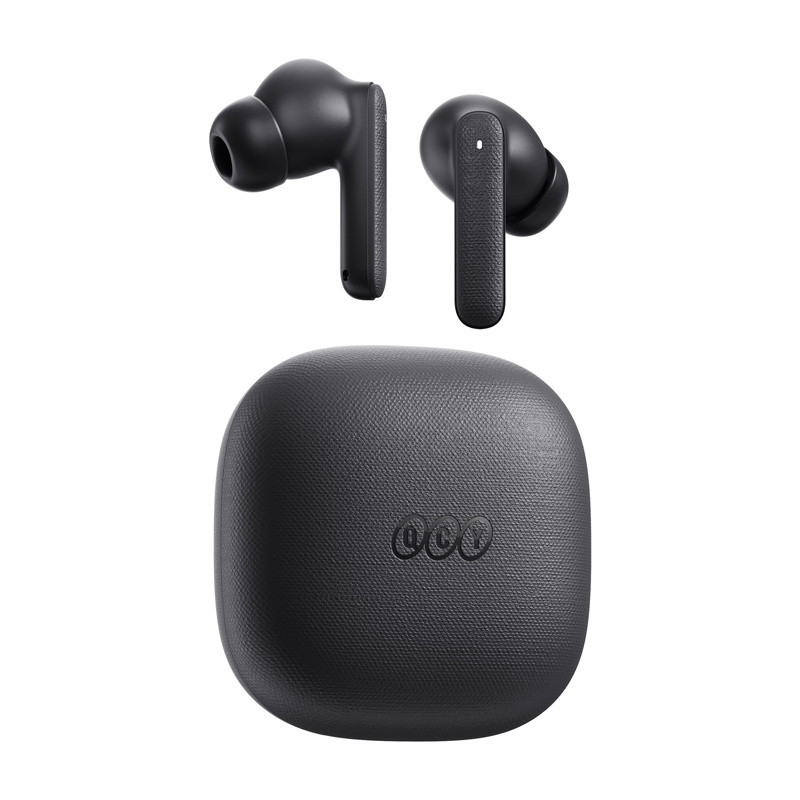 QCY Buds Grey – Noise Reduction Clear Calls TWS Earbuds 35h, 10mm dynamic drivers