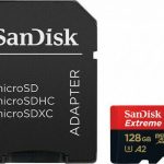 Sandisk Extreme Pro microSDXC 128GB Class 10 U3 V30 A2 UHS-I με αντάπτορα (SDSQXCD-128G-GN6MA)