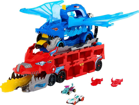 Mattel Hot Wheels City Απόλυτη Νταλίκα Με Διπλό Δράκο JBM72
